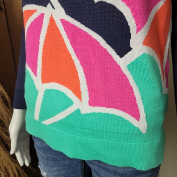 NWT Crown & Ivory Abstract Umbrella Knit Sweater - Picture 6 of 12
